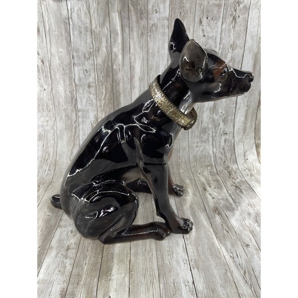 Vintage Huge 14” Doberman Pincher Dog Mike’s Mold Ceramic Figure Full Size - Picture 7 of 16